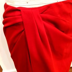 Authentic Valentino Asymmetric Red Skirt